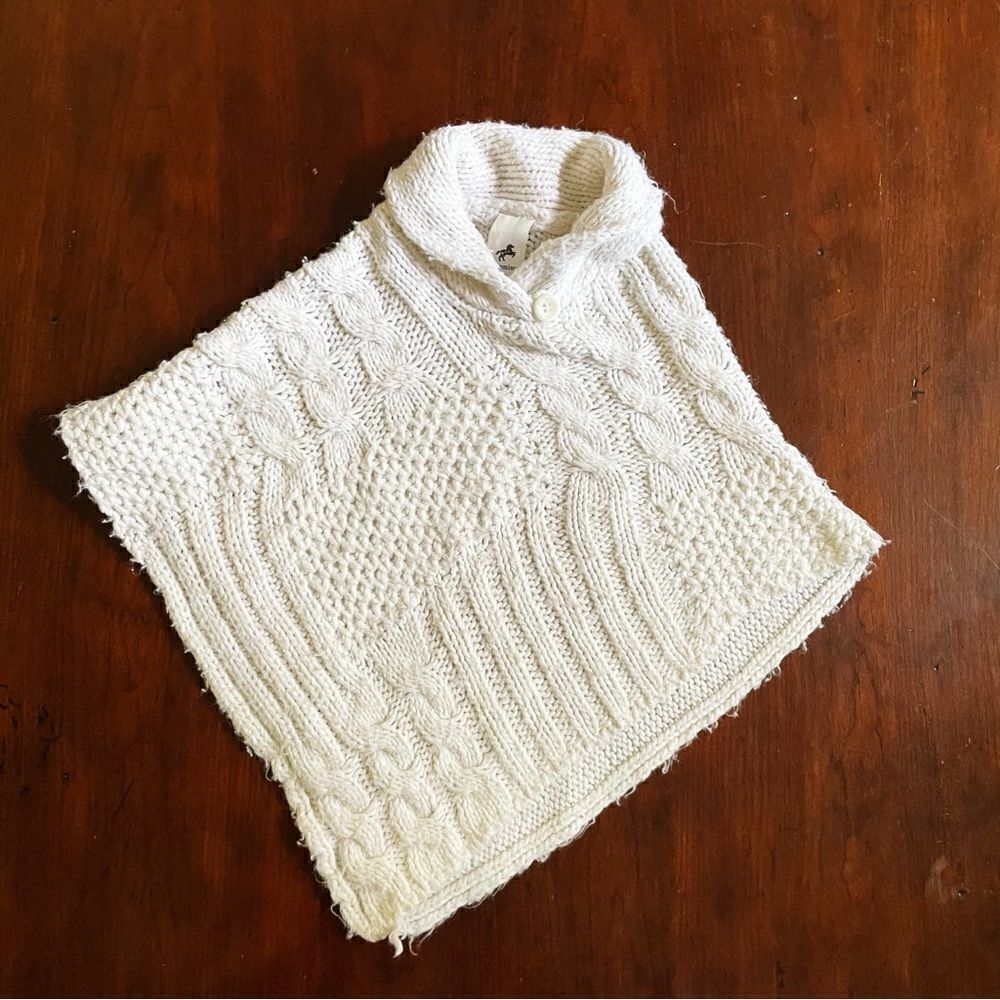 Palomino German Toddler Girls Knit Poncho Size 2-5T